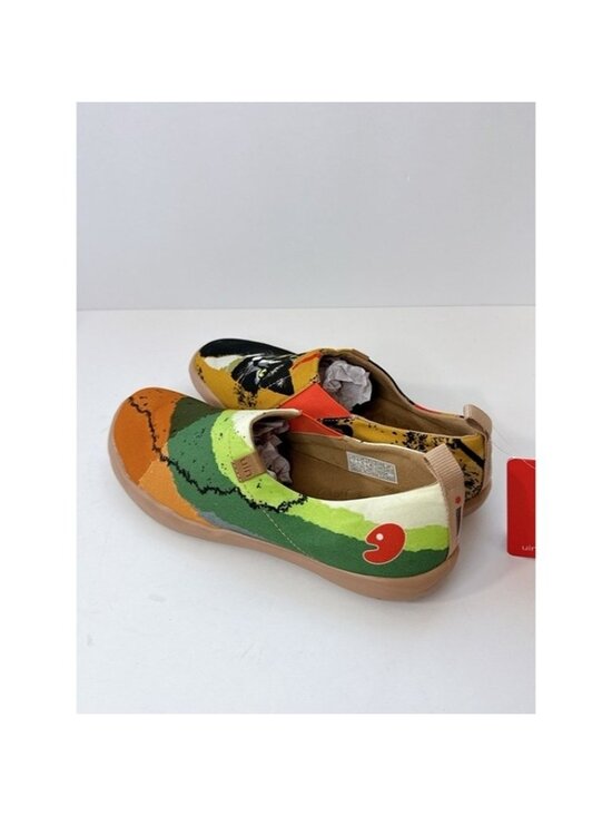 Men’s Size 7 UIN Black Cat Canvas Slip-On Art Travel Shoes main image 6